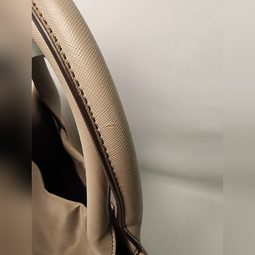 Tory Burch Ella Studded Tan Tote Bag - Picture 15 of 16